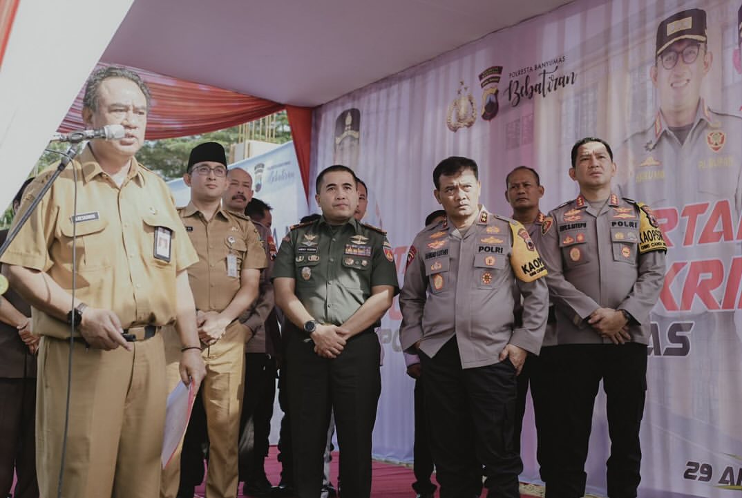 Acara Peletakan Batu Pertama Gedung Satreskrim Polresta Banyumas